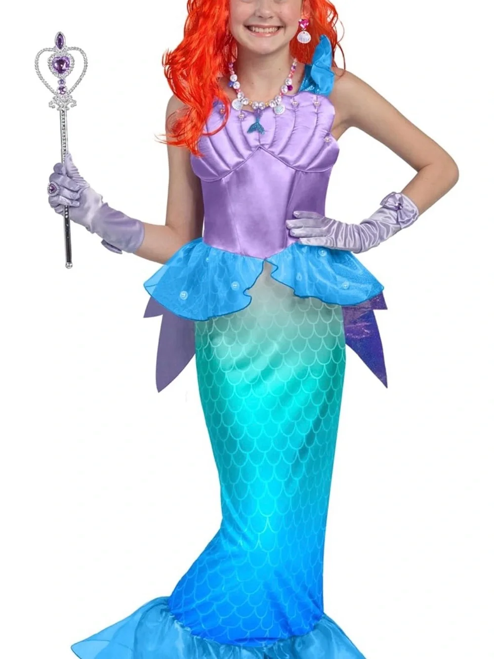 Princess Ariel Mermaid Costume Set for Kids with Accessories